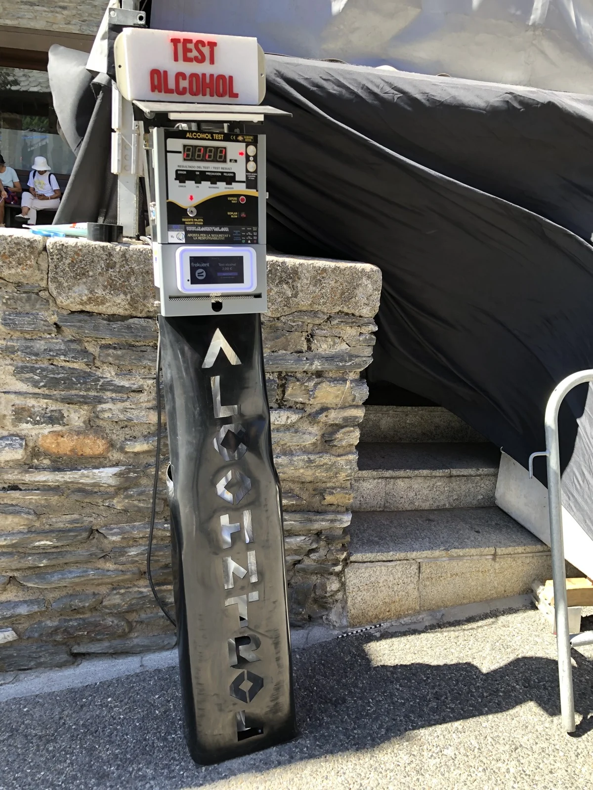 Punto Alcohntrol instalado en el Roser d’Ordino